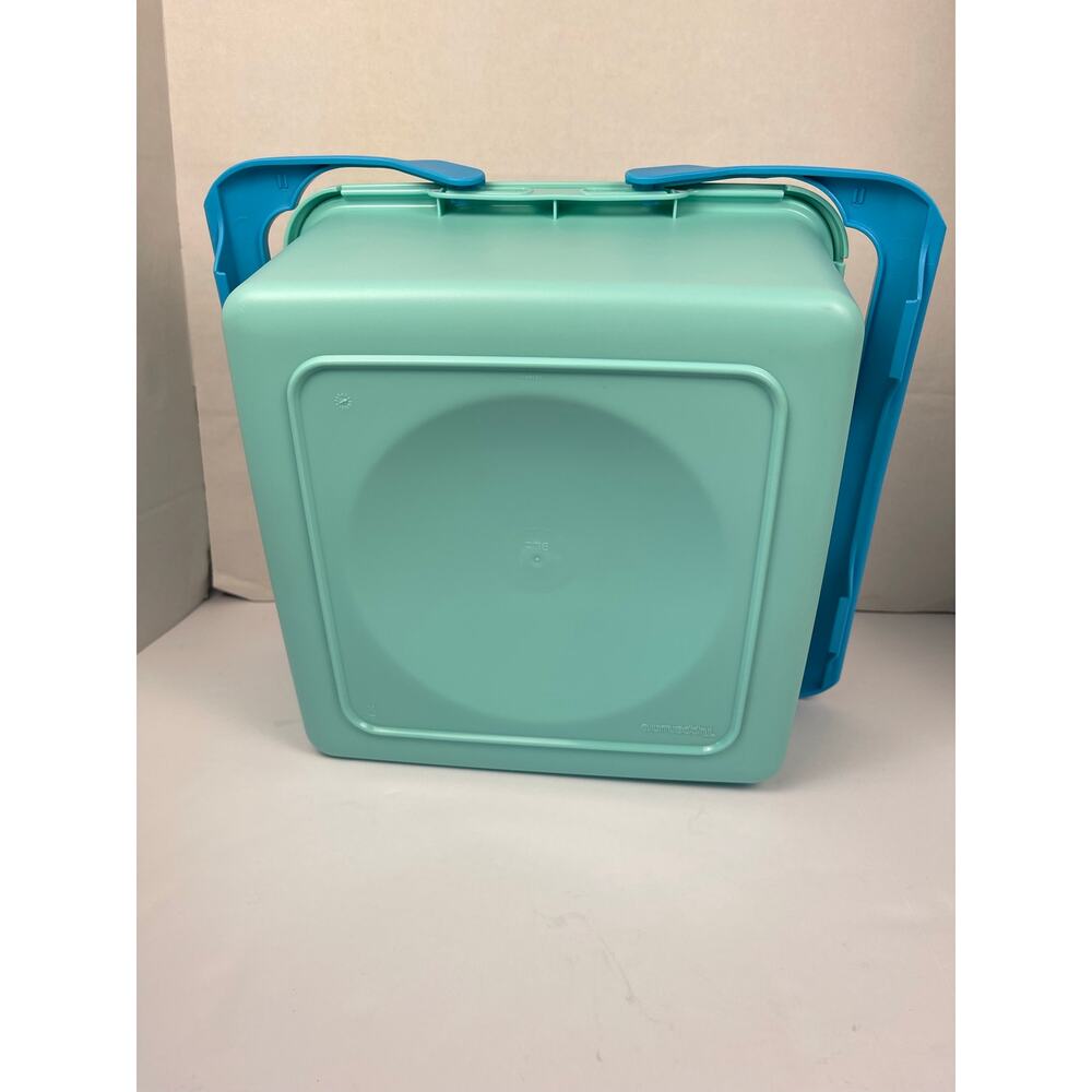 Vintage Tupperware Large Porta Picnic Basket Carrier Mint Green Unused NWOT Rare - Picture 4 of 10